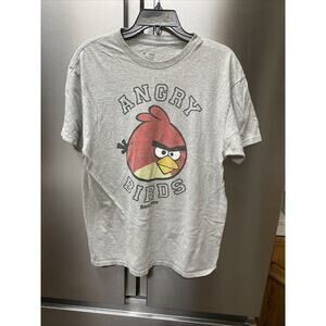 Angry Birds Mens TShirt Gray Size Large